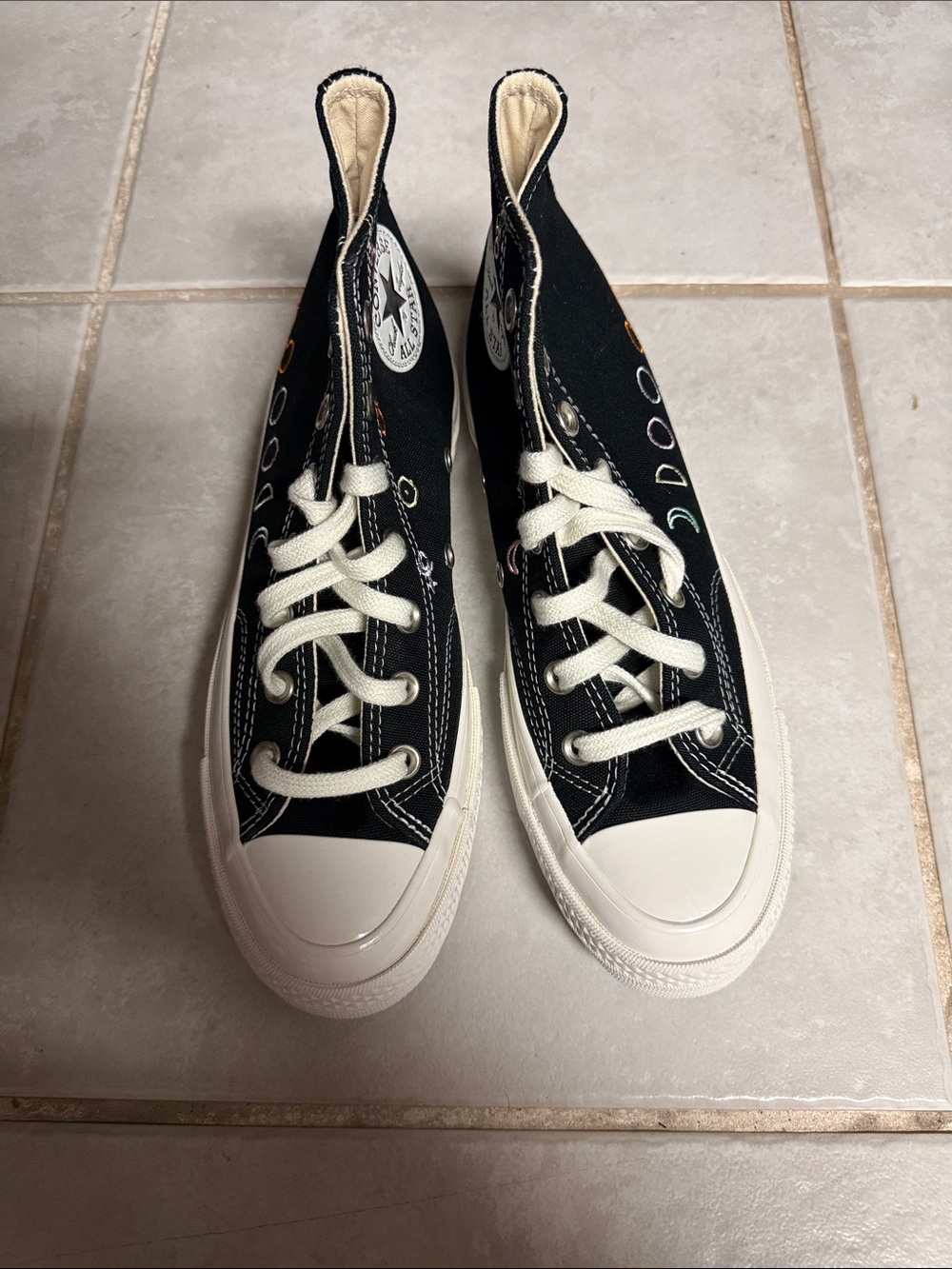 Converse Kids Black High-Top Canvas Sneakers with White Laces
